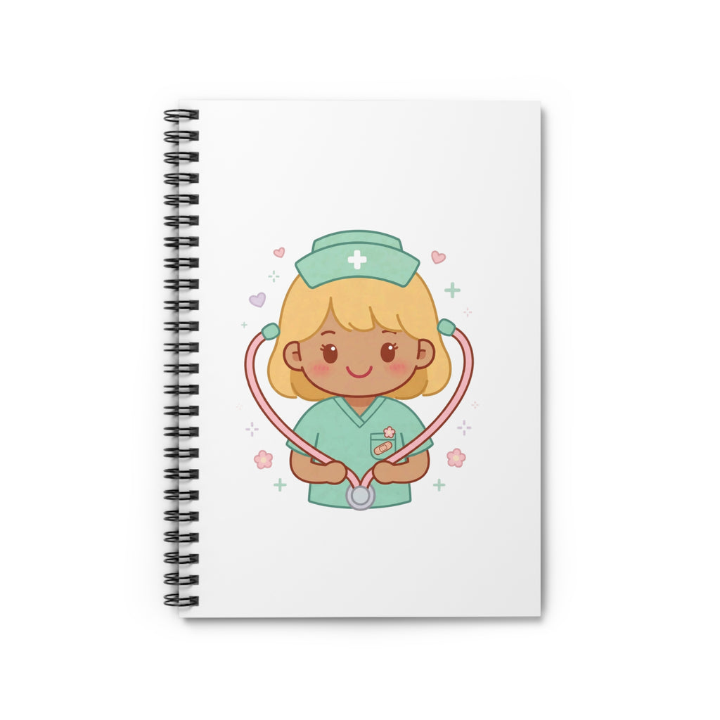 Kawaii Nurse Spiral Notebook – Ruled – Blonde Hair / Medium Skin