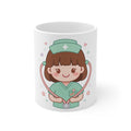 Kawaii Nurse Mug – 11oz (Brown hair / Fair skin)