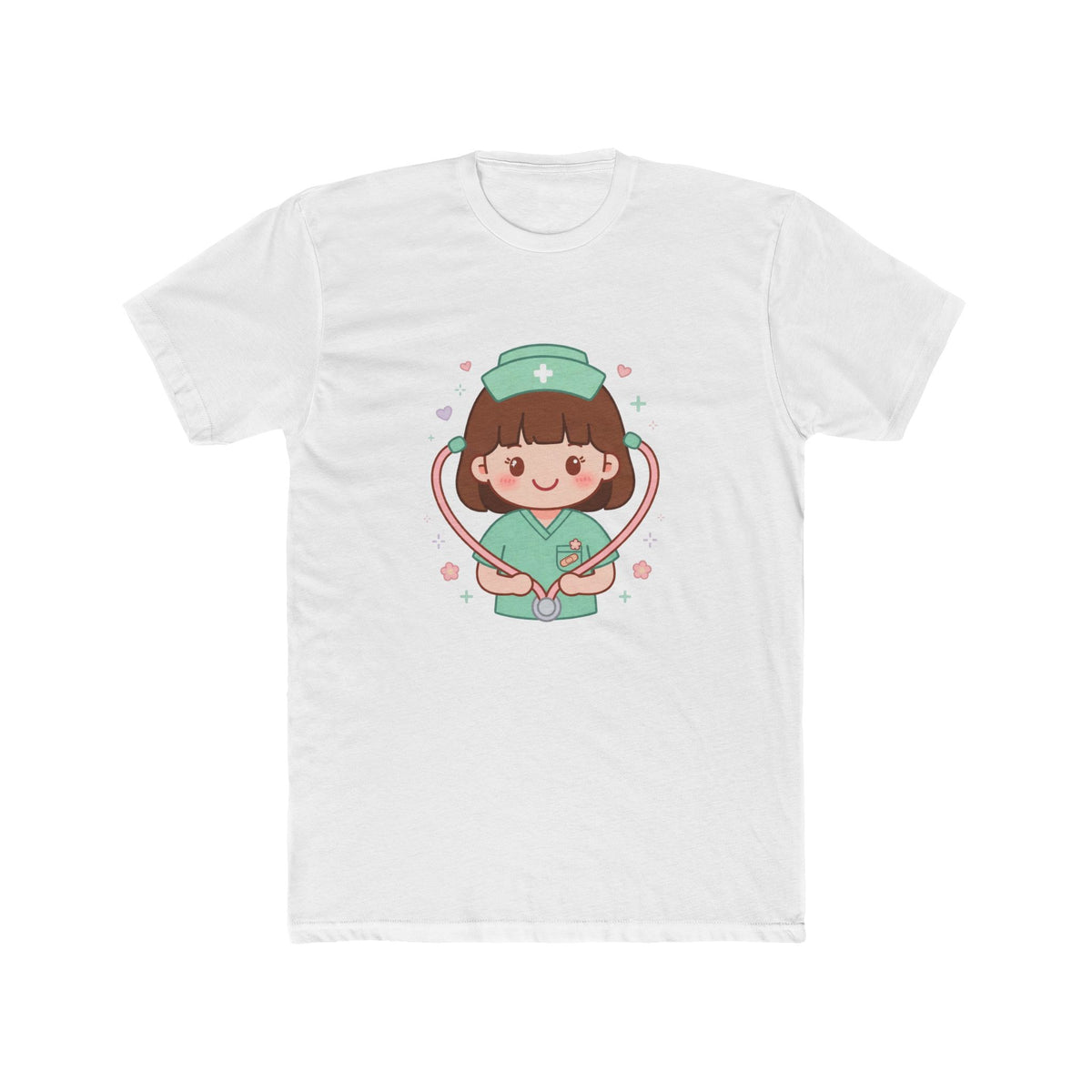 Kawaii Nurse Tee – Brown Hair / Fair Skin