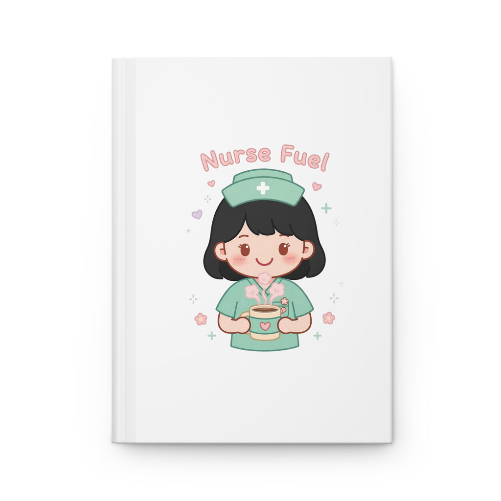 Nurse Fuel Hardcover Journal – Black Hair / Fair Skin