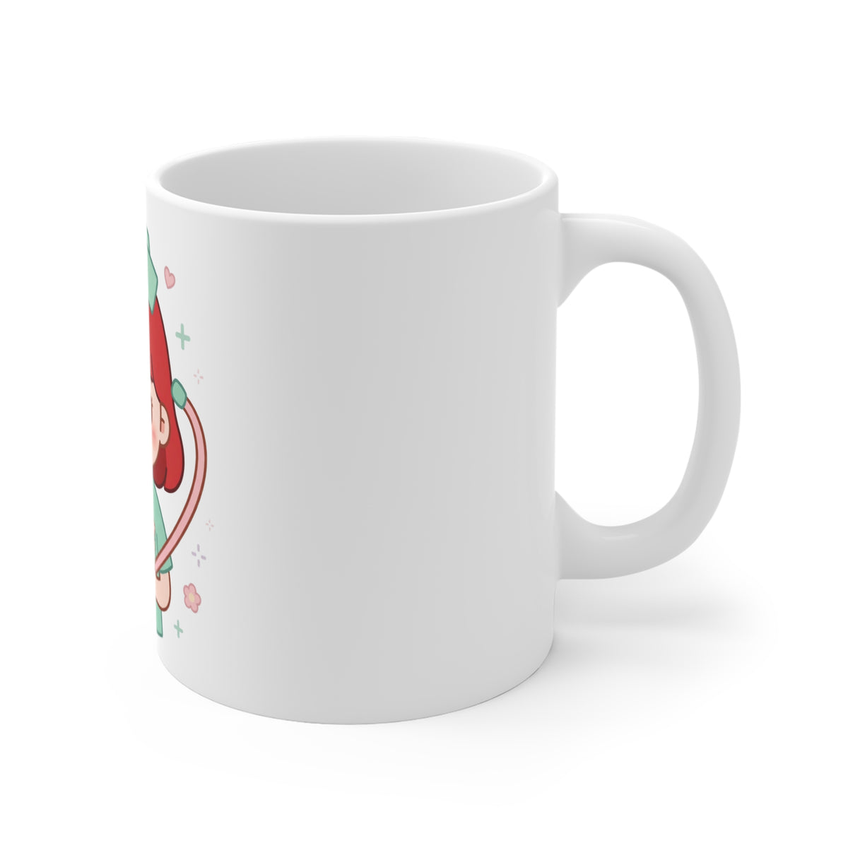 Kawaii Nurse Mug – 11oz (Red hair / Fair skin)