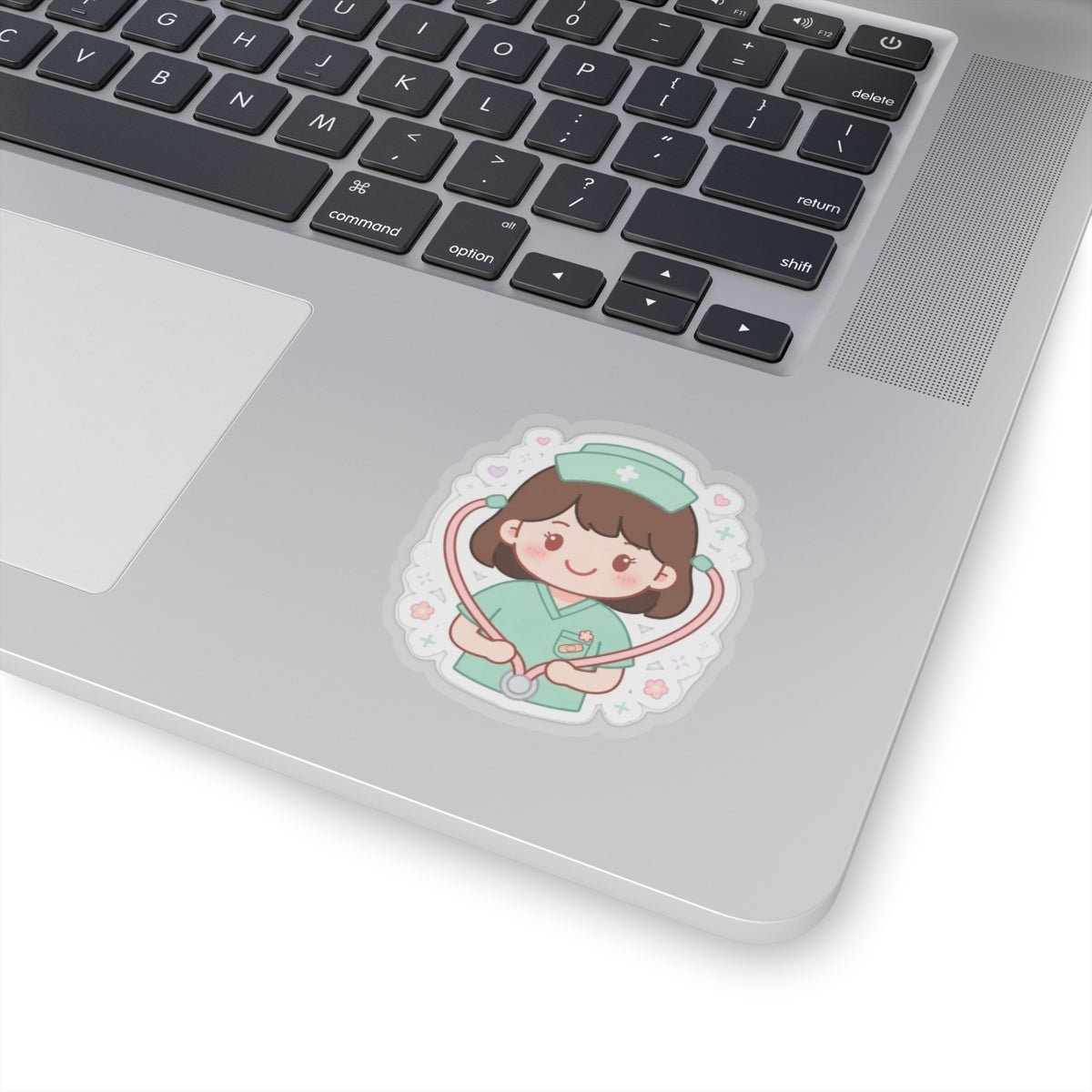 Kawaii Nurse Sticker – Brown Hair / Fair Skin