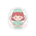 Kawaii Nurse Sticker – Red Hair / Fair Skin