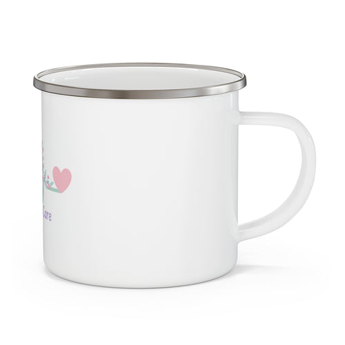 Caffeine & Care Enamel Camping Mug