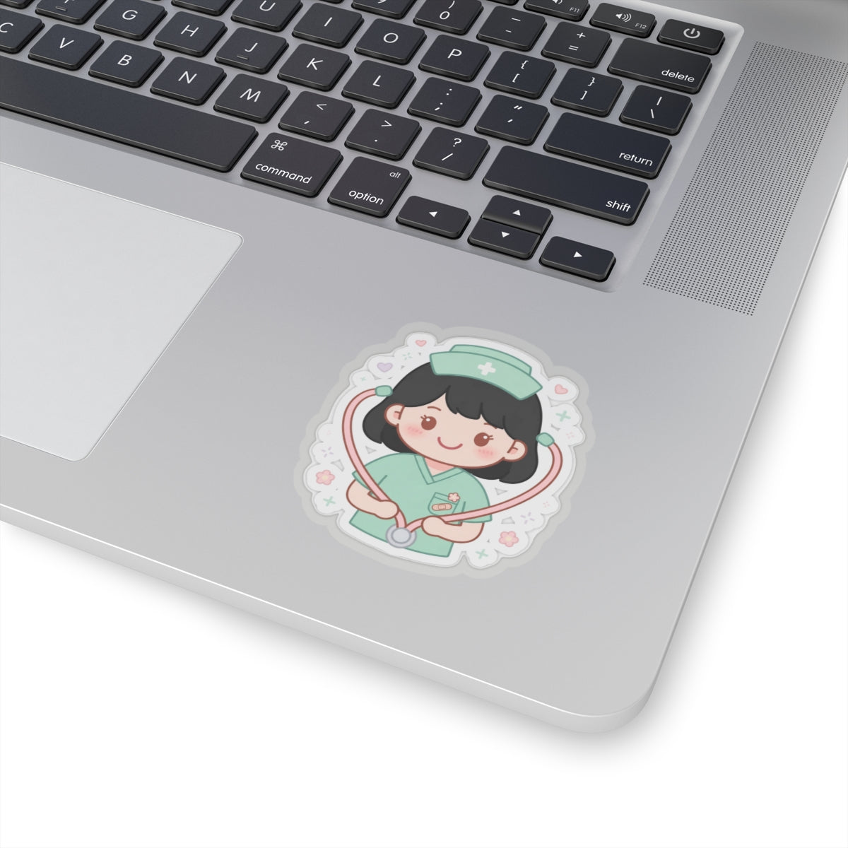 Kawaii Nurse Sticker – Black Hair / Fair Skin