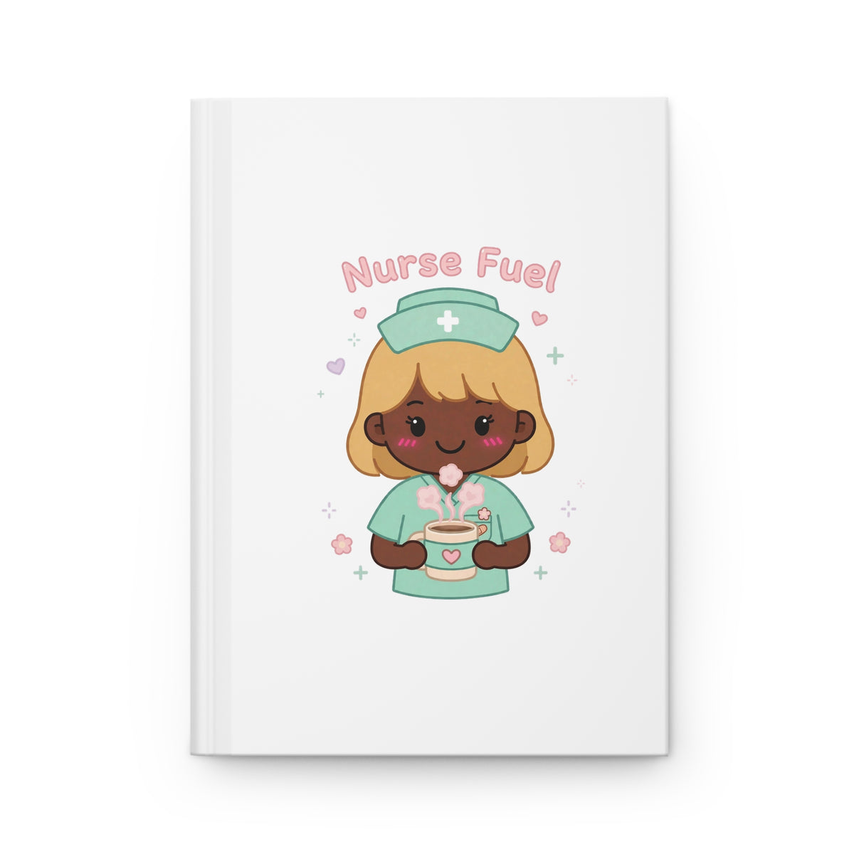 Nurse Fuel Hardcover Journal – Blonde Hair / Deep Skin