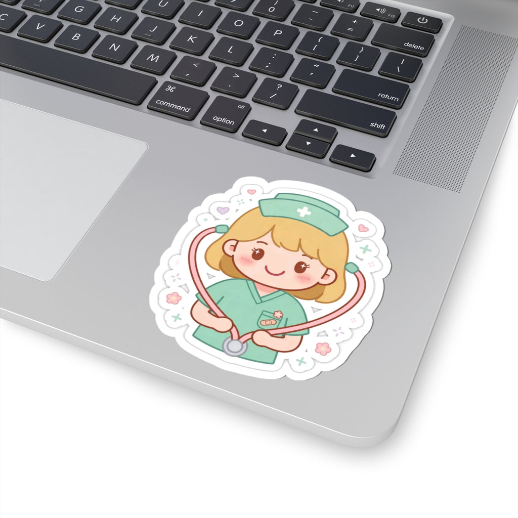 Kawaii Nurse Sticker – Blonde Hair / Fair Skin