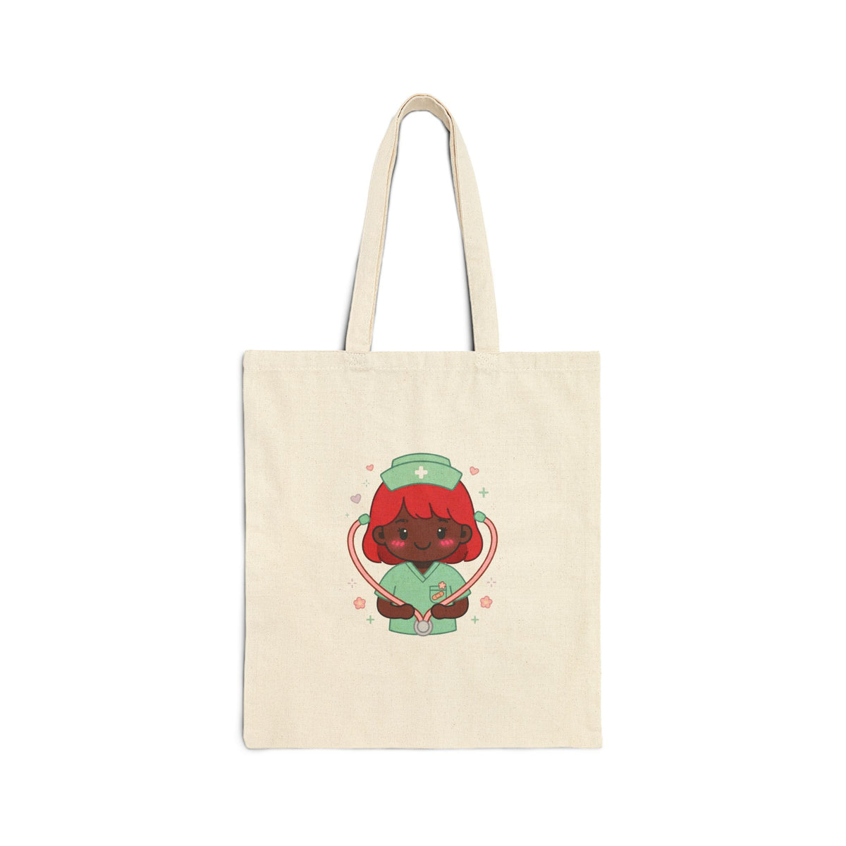 Kawaii Nurse Tote – Red Hair / Deep Skin