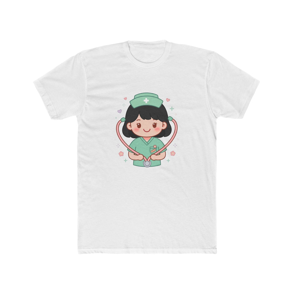 Kawaii Nurse Tee – Black Hair / Fair Skin
