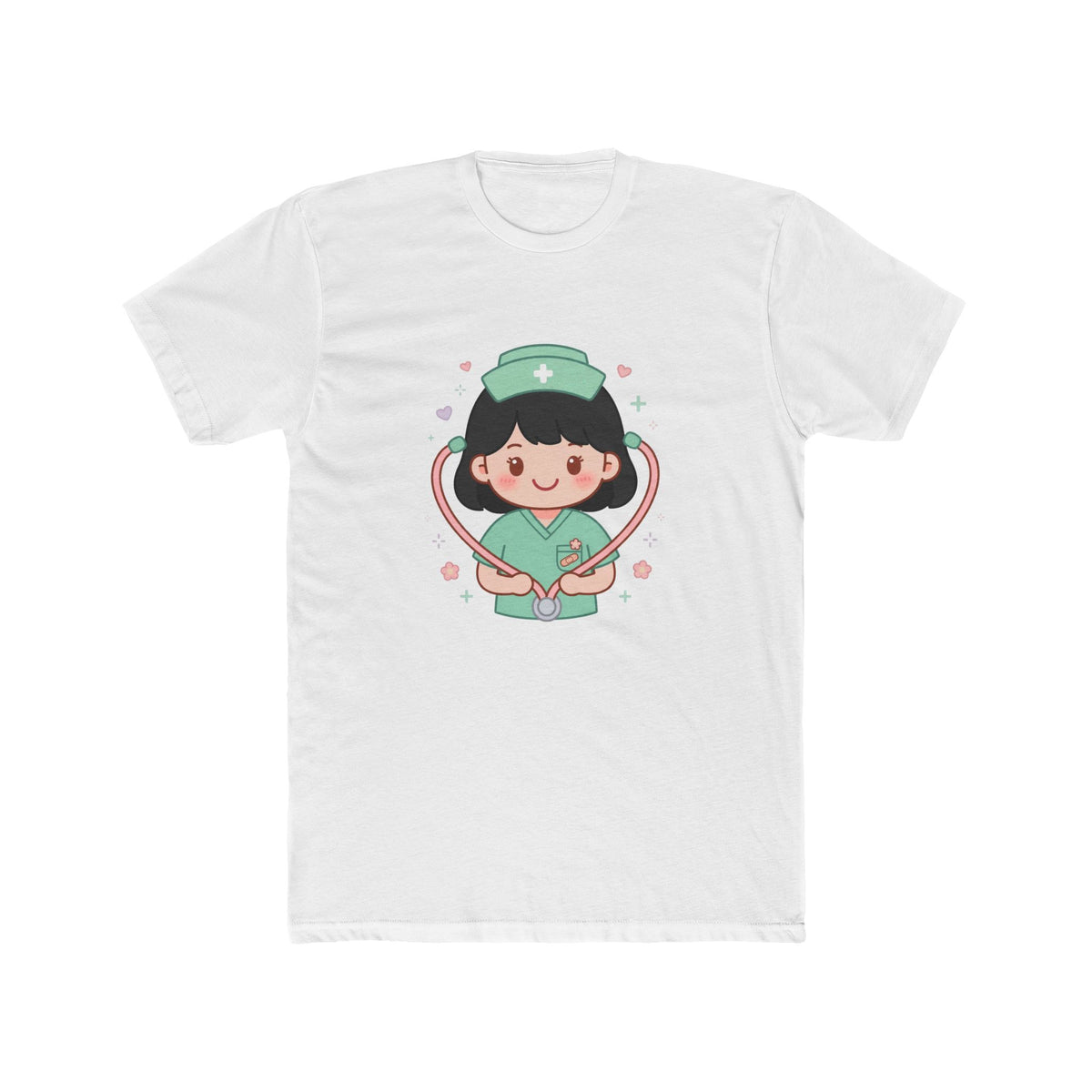 Kawaii Nurse Tee – Black Hair / Fair Skin
