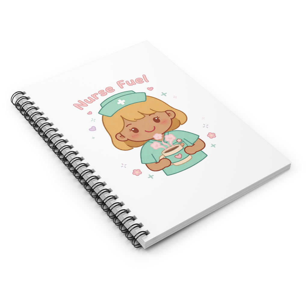 Nurse Fuel Spiral Notebook – Ruled – Blonde Hair / Medium Skin