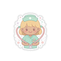 Kawaii Nurse Sticker – Blonde Hair / Medium Skin