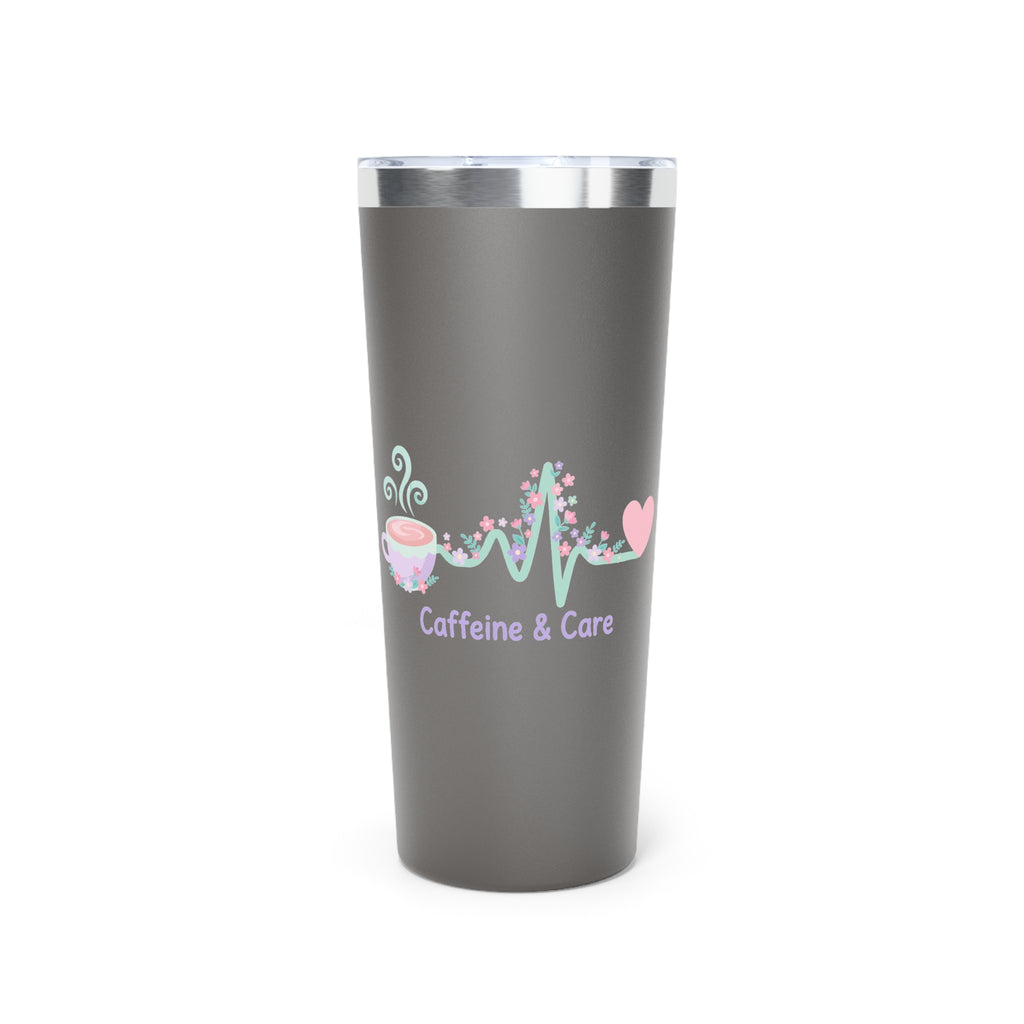Caffeine & Care Copper Vacuum Tumbler – 22oz