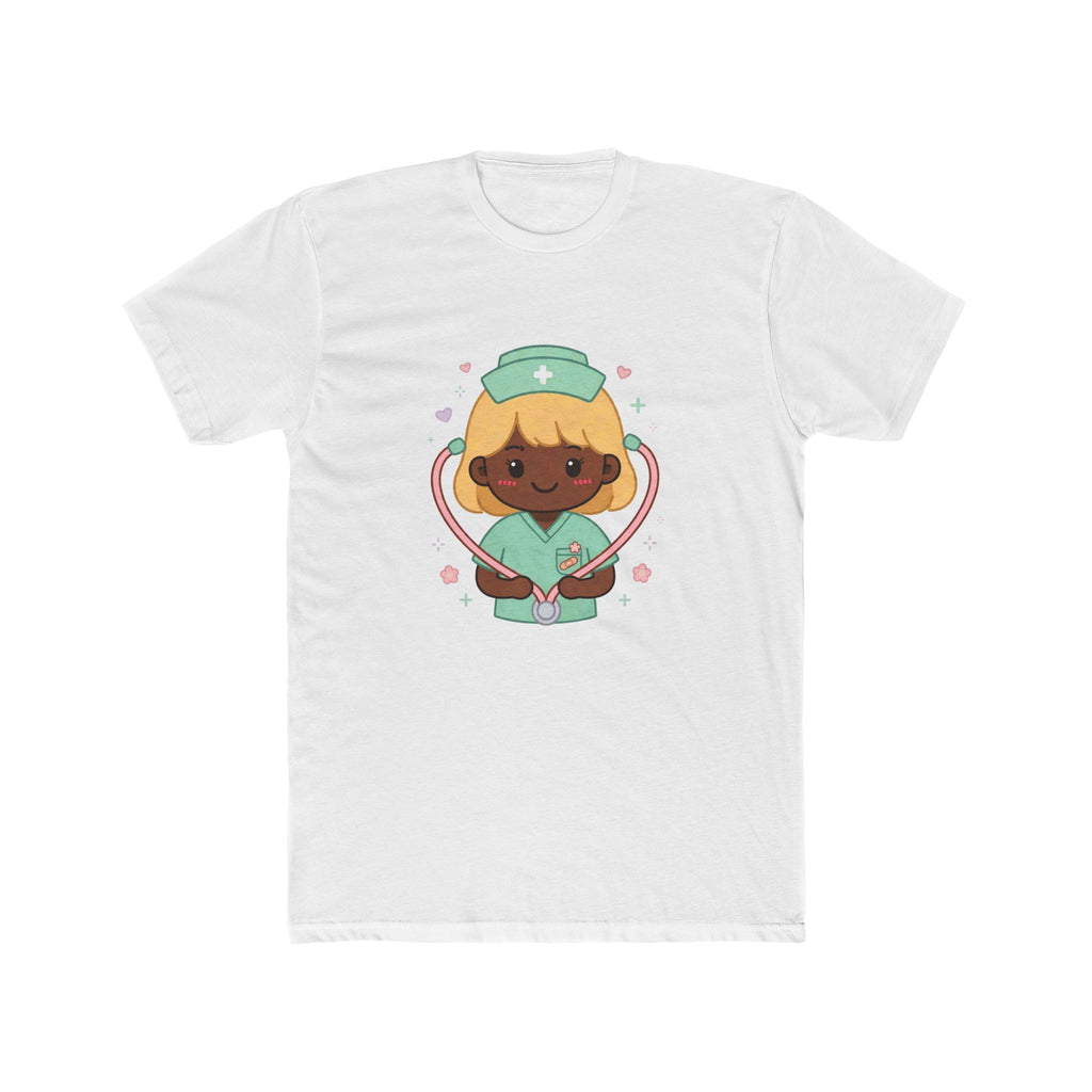 Kawaii Nurse Tee – Blonde Hair / Deep Skin