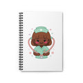 Kawaii Nurse Spiral Notebook – Ruled – Brown Hair / Deep Skin