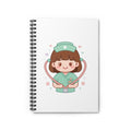 Kawaii Nurse Spiral Notebook – Ruled – Brown Hair / Fair Skin
