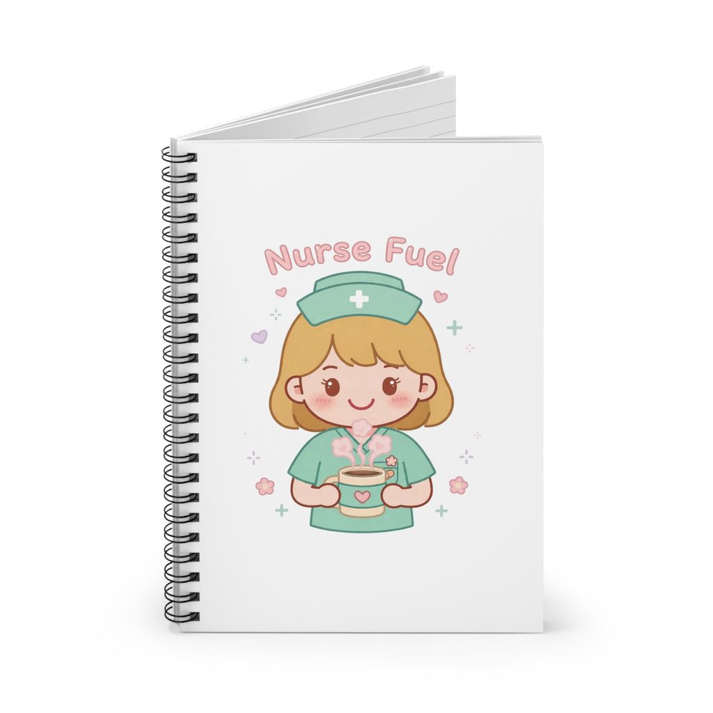 Nurse Fuel Spiral Notebook – Ruled – Blonde Hair / Fair Skin