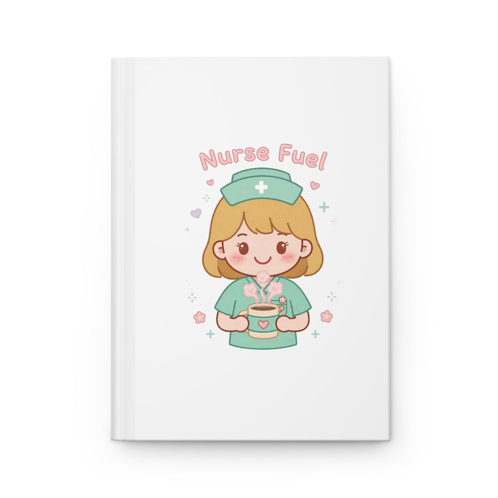 Nurse Fuel Hardcover Journal – Blonde Hair / Fair Skin