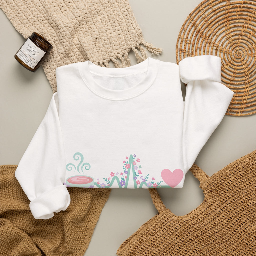 Caffeine & Care Sweatshirt – Brand Mark