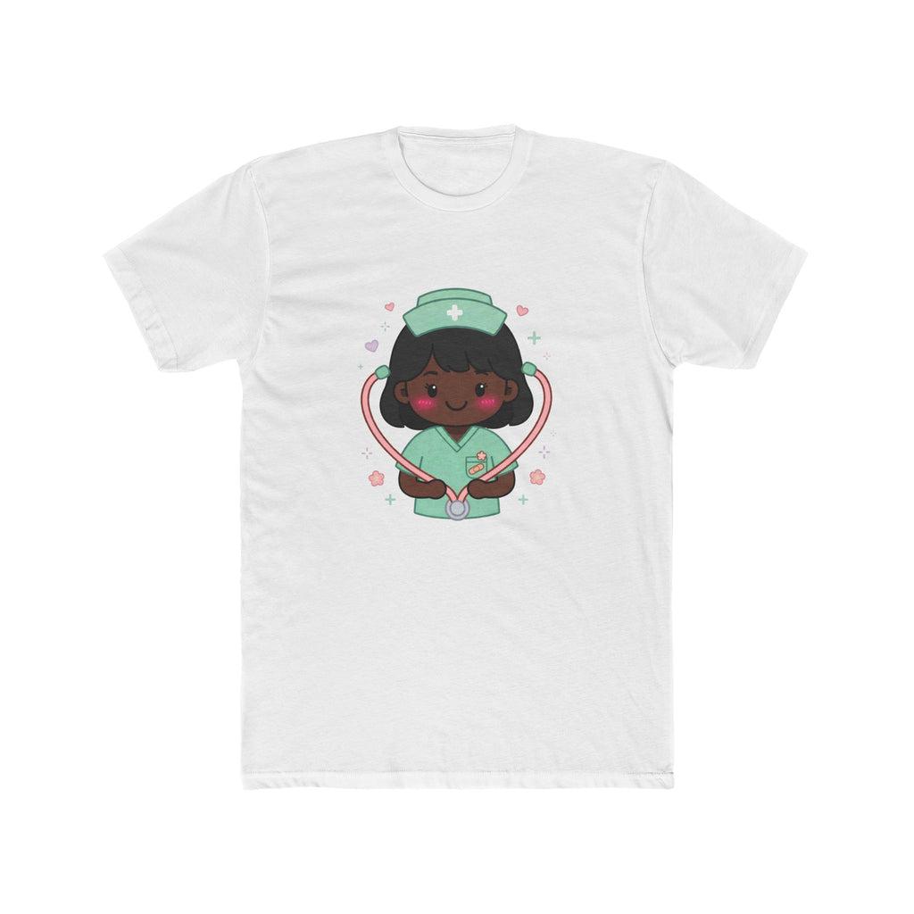 Kawaii Nurse Tee – Black Hair / Deep Skin