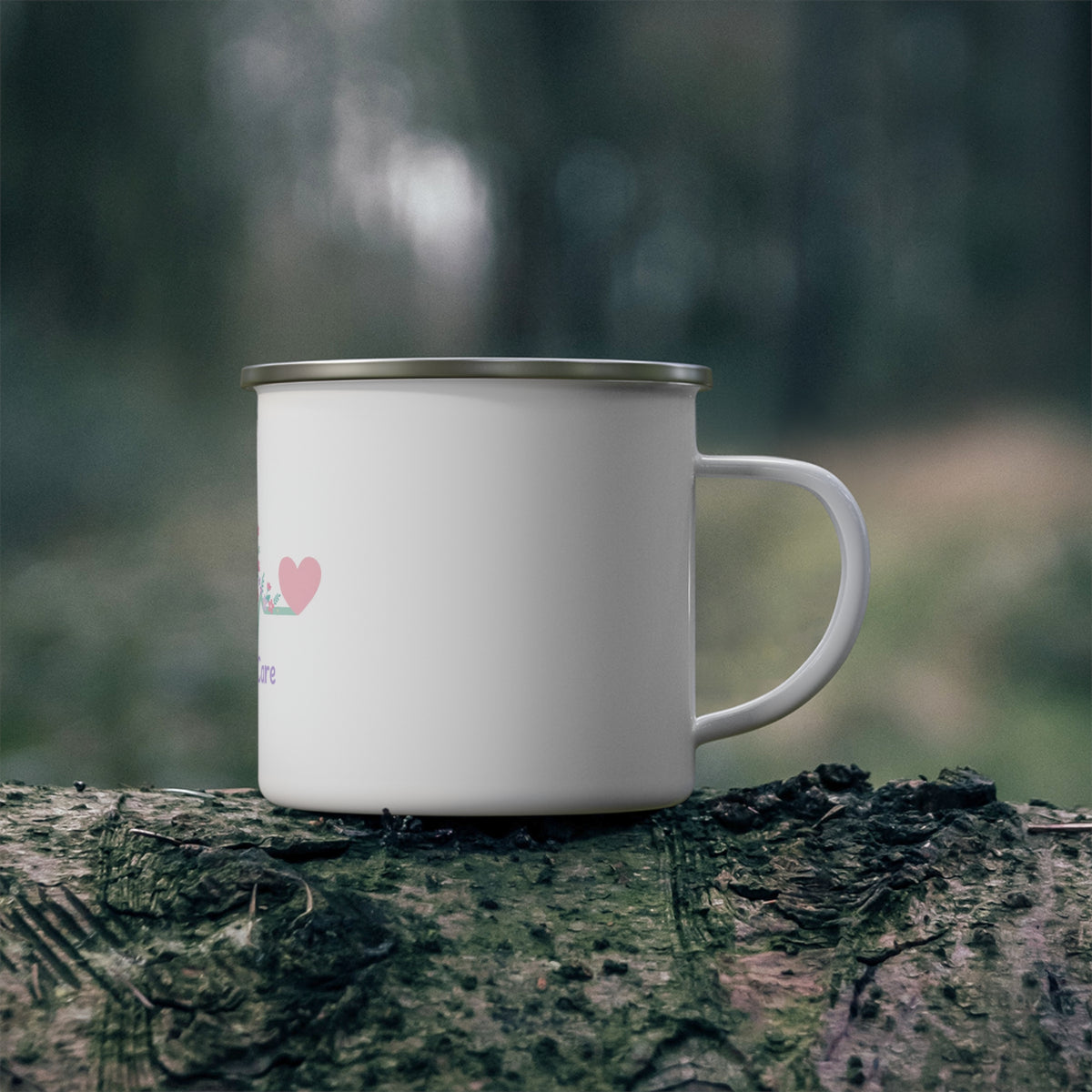 Caffeine & Care Enamel Camping Mug