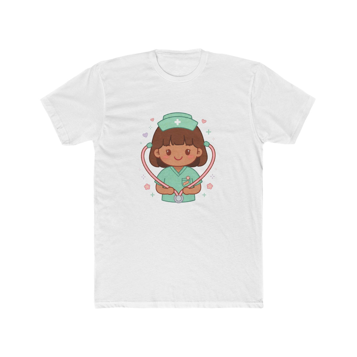 Kawaii Nurse Tee – Brown Hair / Medium Skin