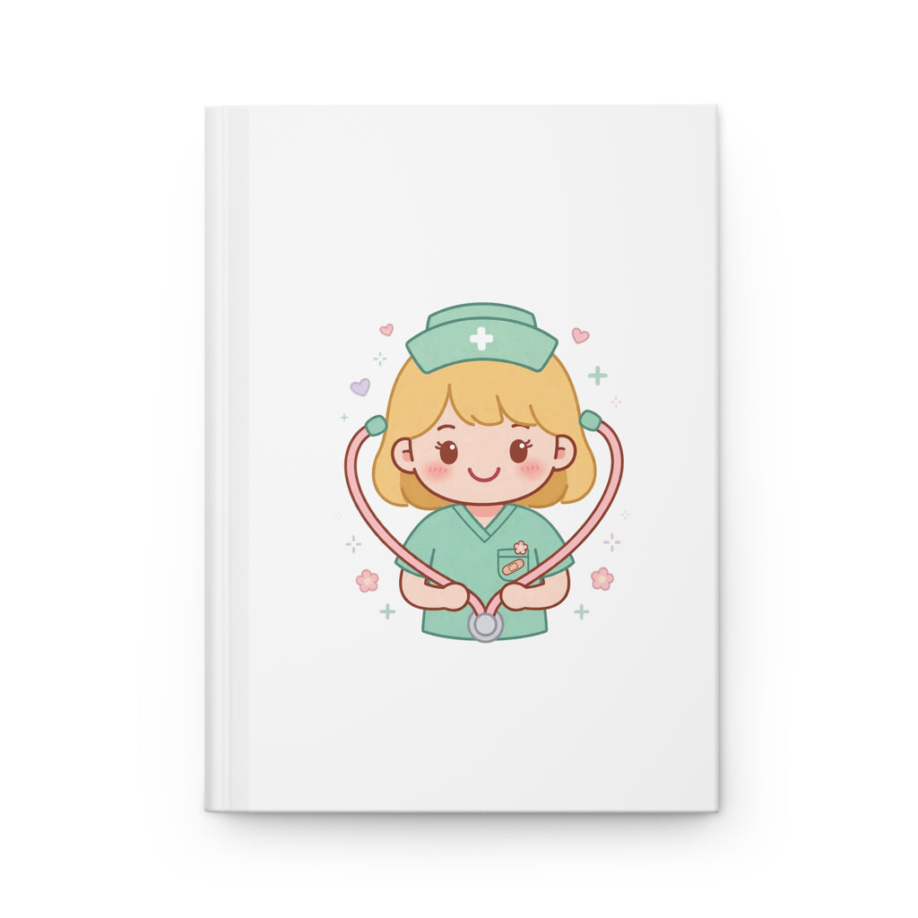 Kawaii Nurse Hardcover Journal – Blonde Hair / Fair Skin