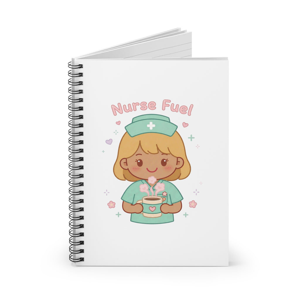 Nurse Fuel Spiral Notebook – Ruled – Blonde Hair / Medium Skin