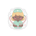 Kawaii Nurse Sticker – Blonde Hair / Deep Skin