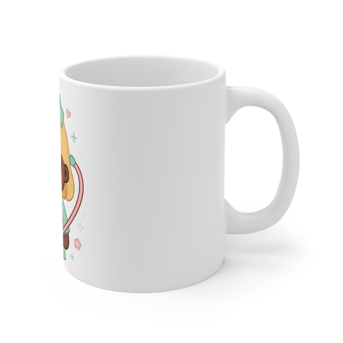 Kawaii Nurse Mug – 11oz (Blonde hair / Deep skin)