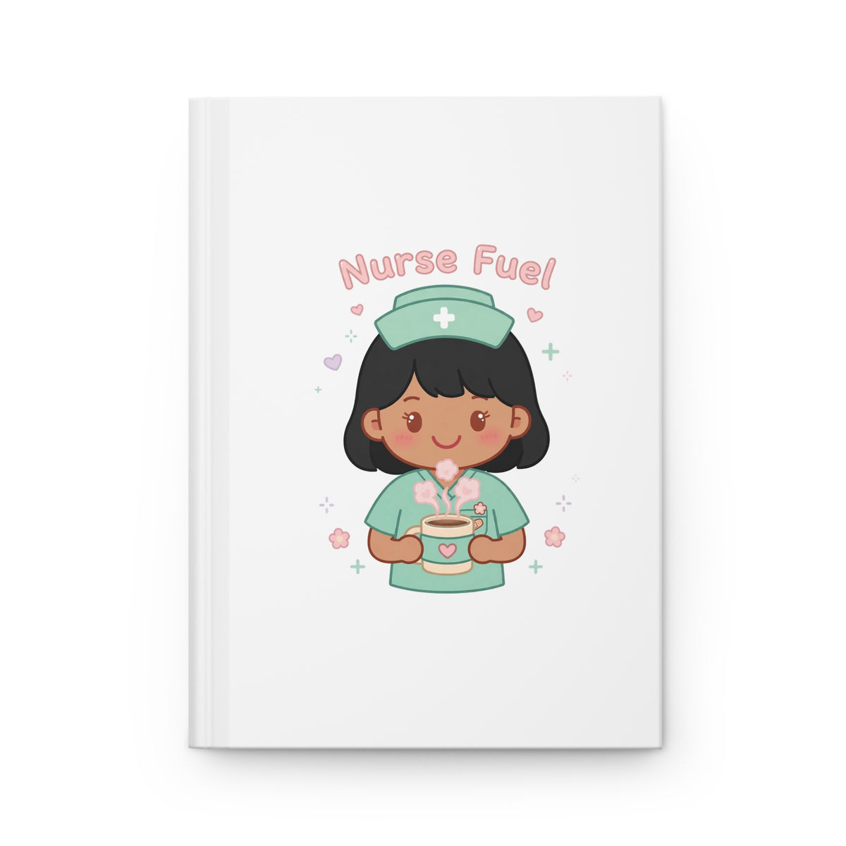 Nurse Fuel Hardcover Journal – Black Hair / Medium Skin