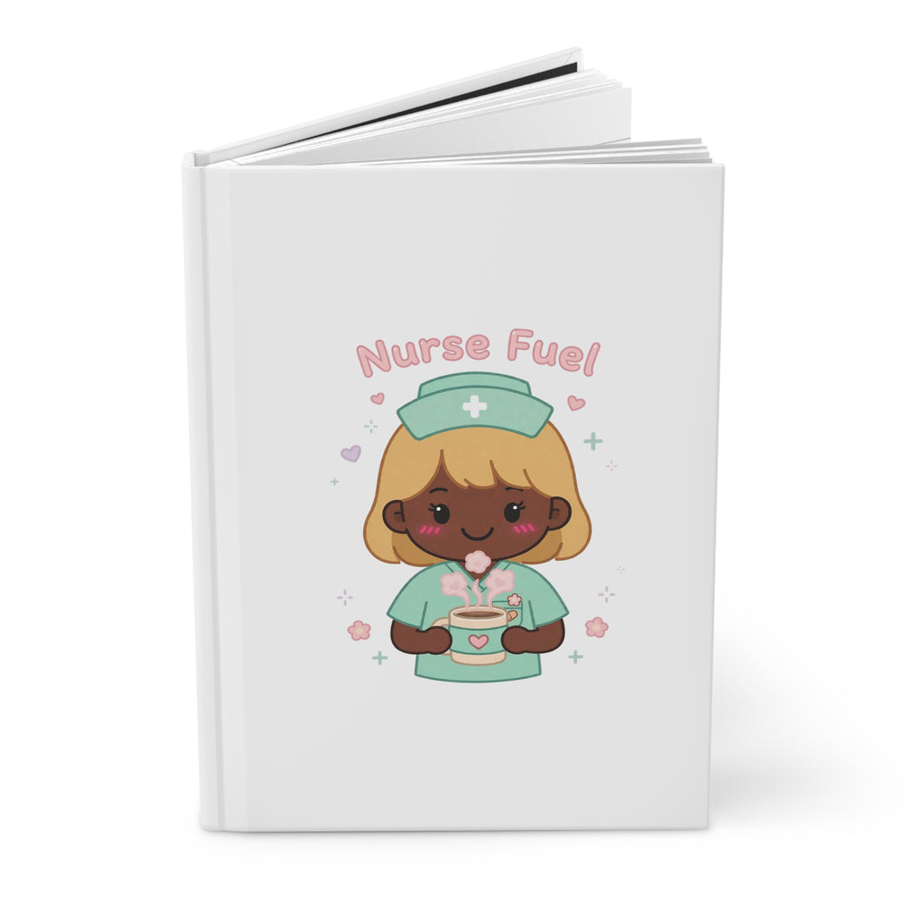 Nurse Fuel Hardcover Journal – Blonde Hair / Deep Skin