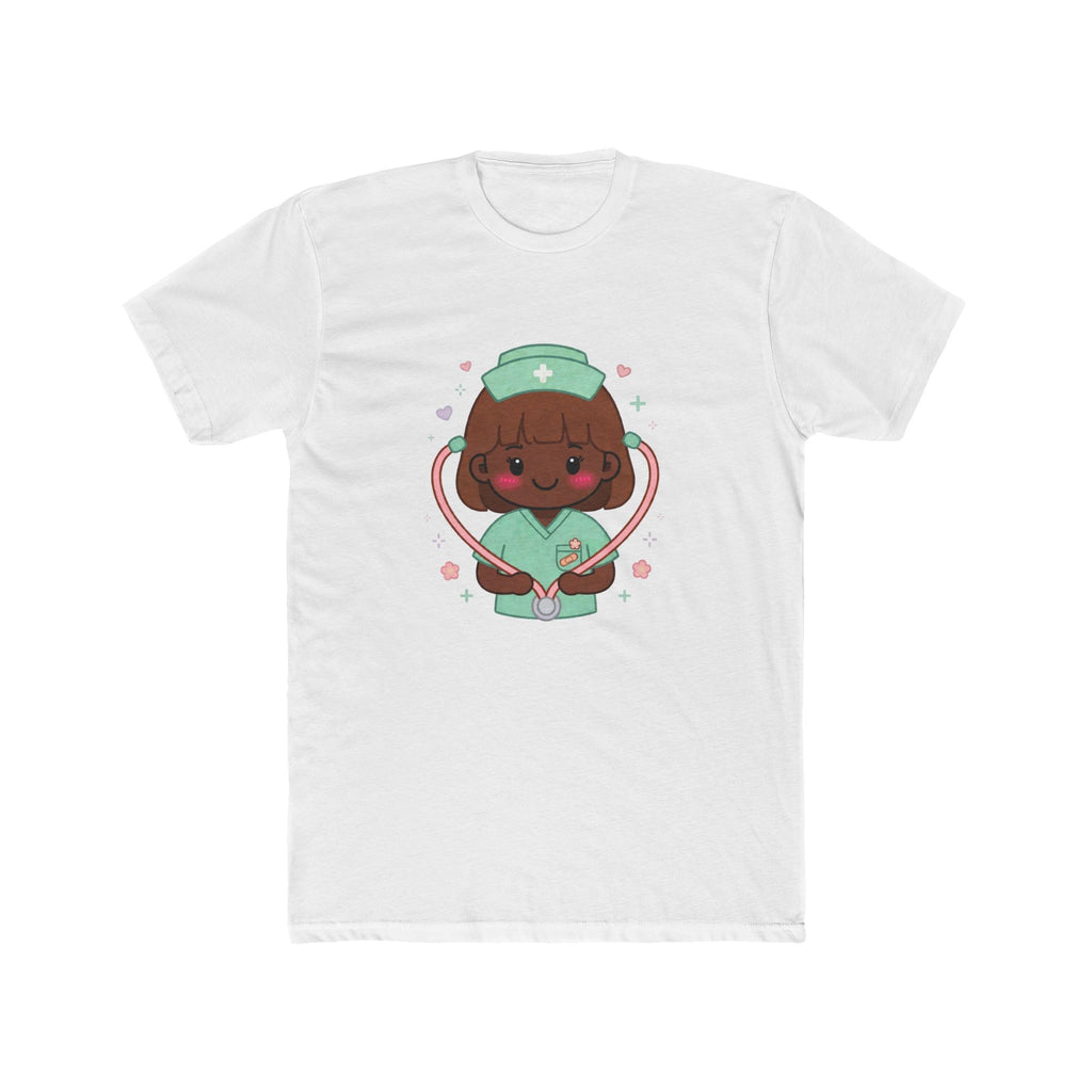 Kawaii Nurse Tee – Brown Hair / Deep Skin