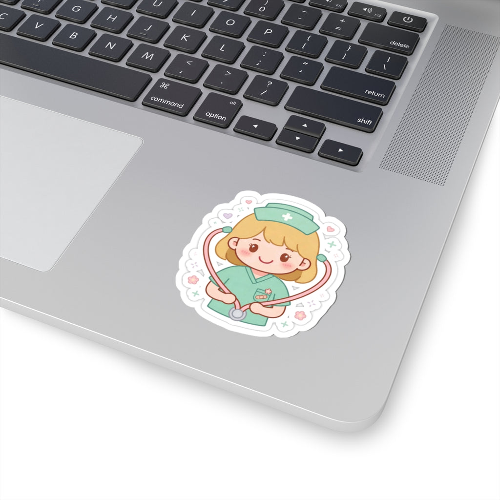 Kawaii Nurse Sticker – Blonde Hair / Fair Skin