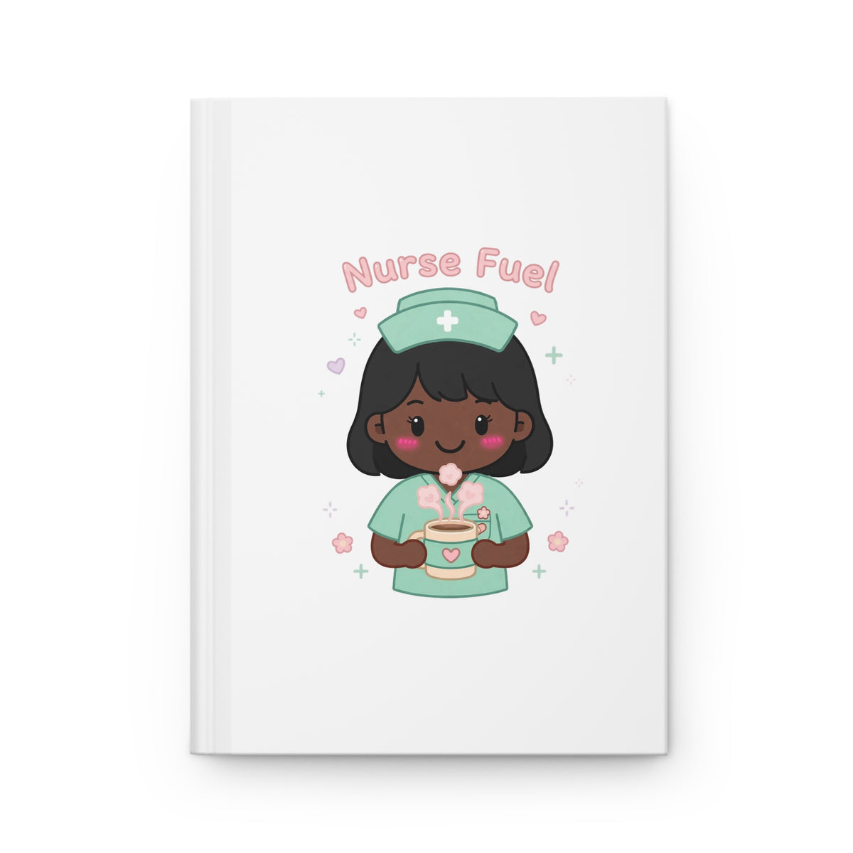 Nurse Fuel Hardcover Journal – Black Hair / Deep Skin