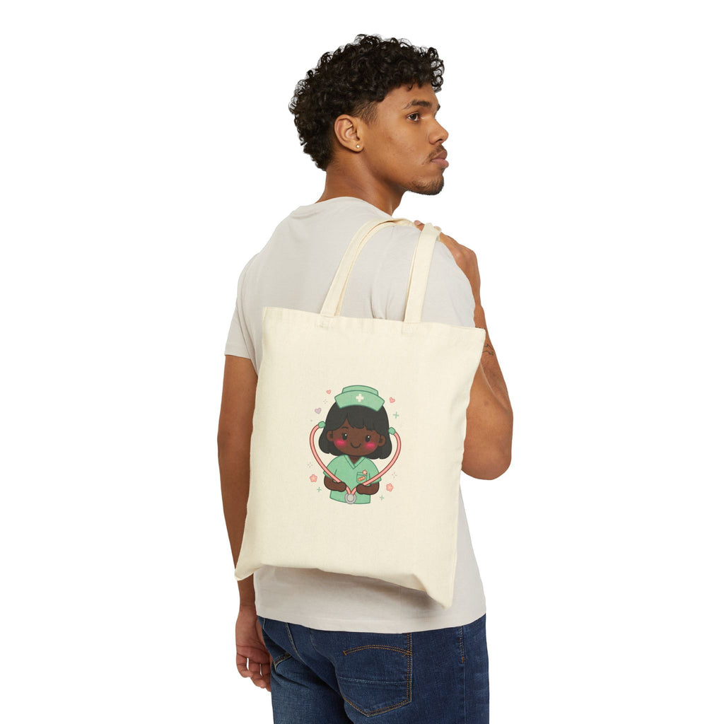 Kawaii Nurse Tote – Black Hair / Deep Skin