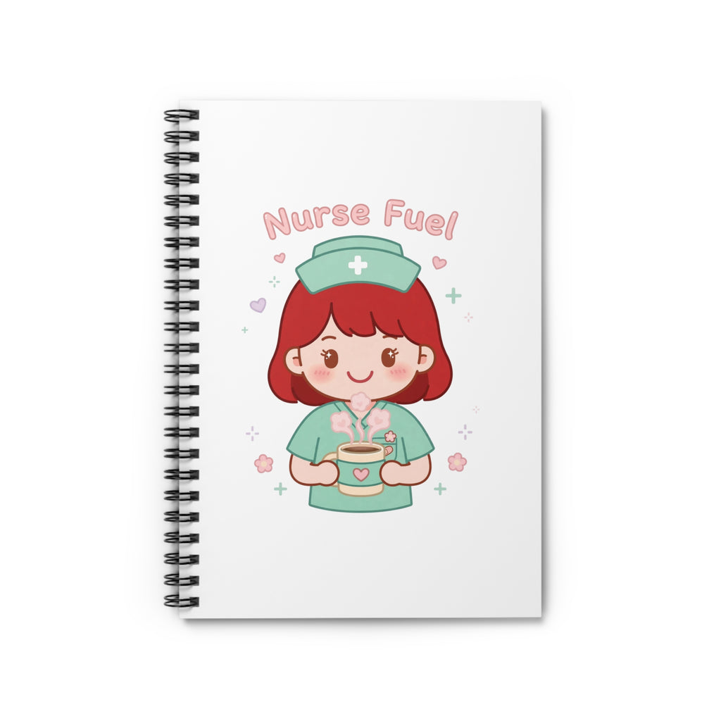 Nurse Fuel Spiral Notebook – Ruled – Red Hair / Fair Skin