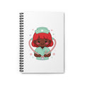 Kawaii Nurse Spiral Notebook – Ruled – Red Hair / Deep Skin