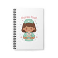Nurse Fuel Spiral Notebook – Ruled – Brown Hair / Medium Skin