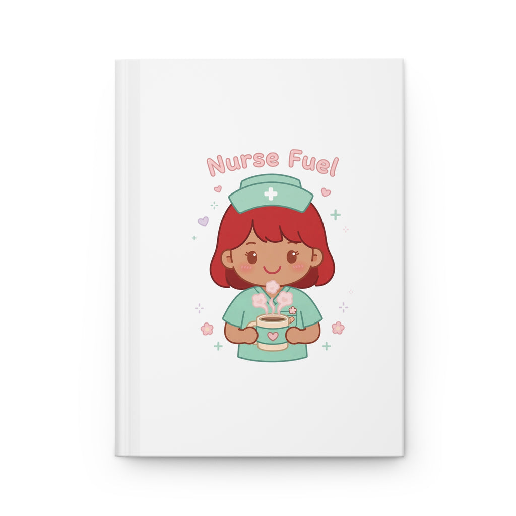 Nurse Fuel Hardcover Journal – Red Hair / Medium Skin