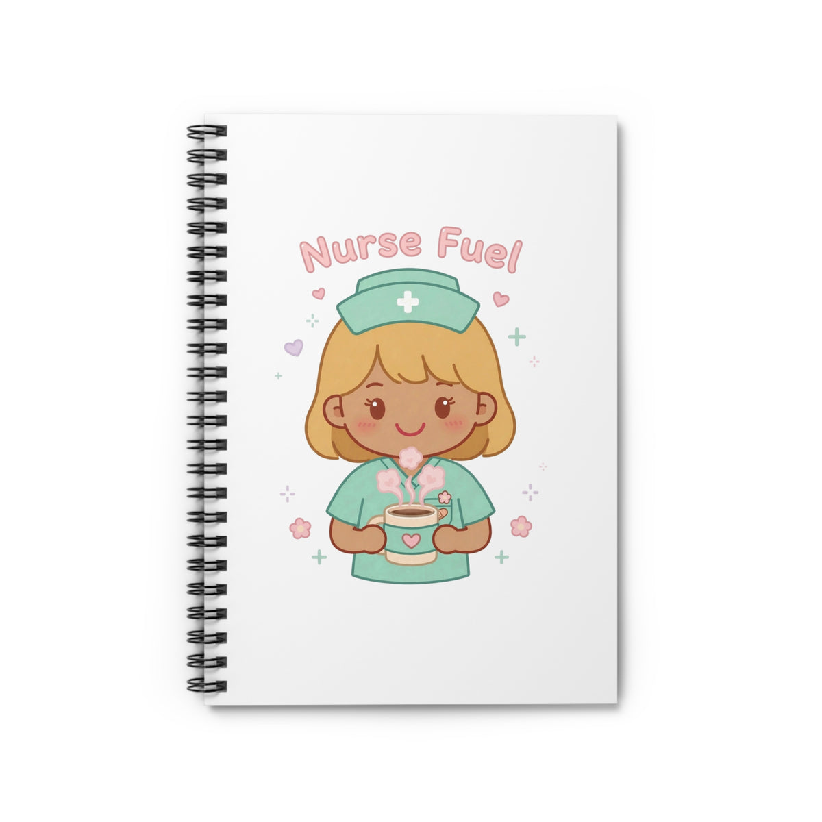 Nurse Fuel Spiral Notebook – Ruled – Blonde Hair / Medium Skin