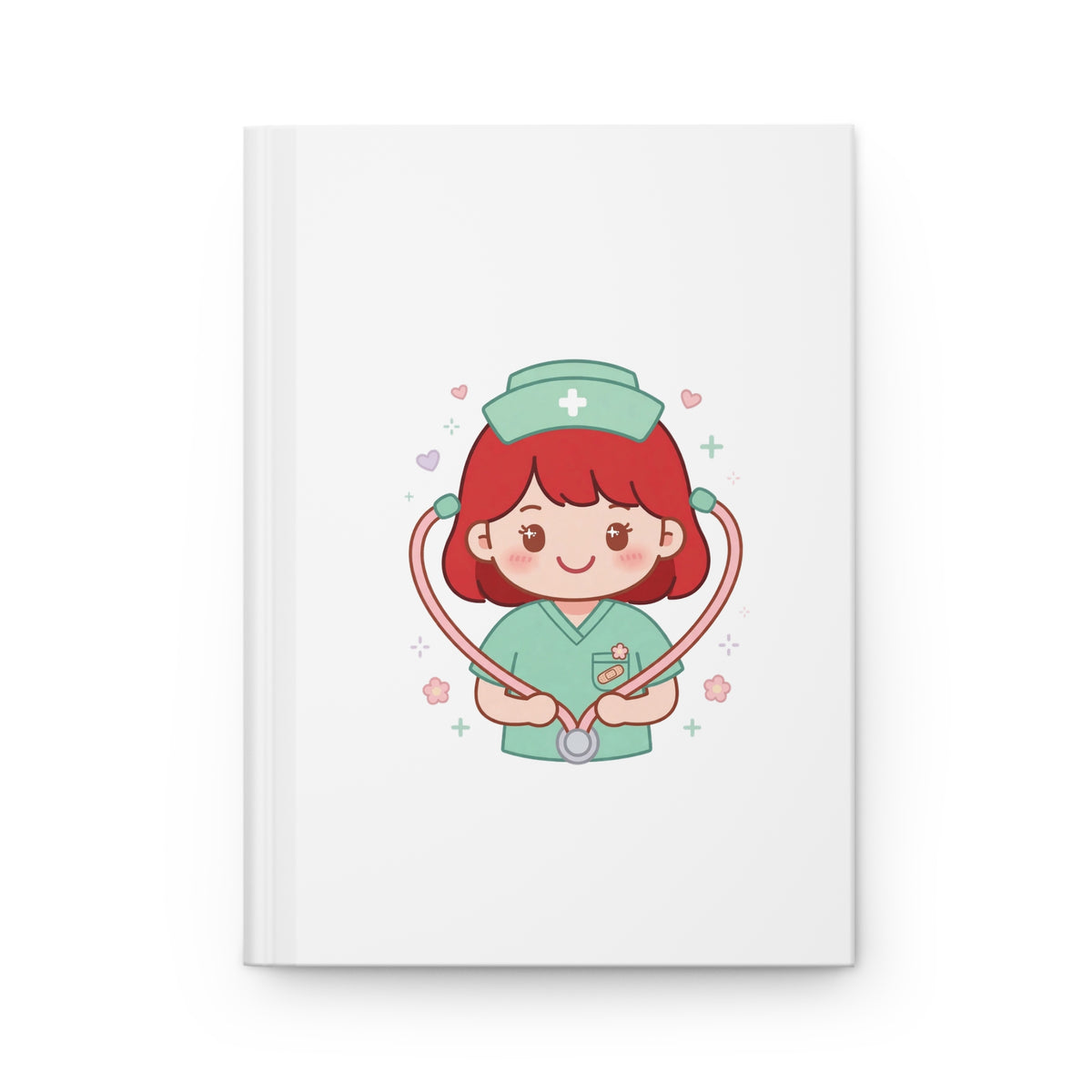 Kawaii Nurse Hardcover Journal – Red Hair / Fair Skin