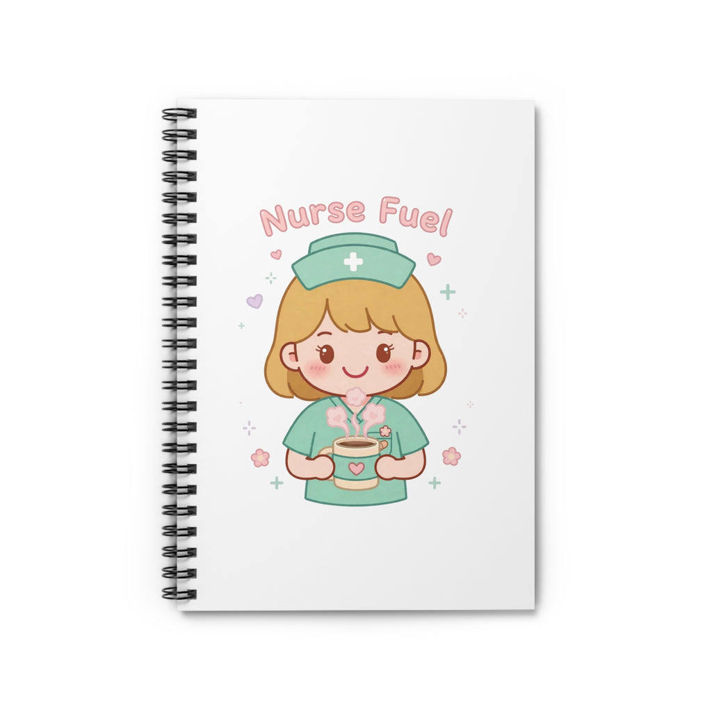 Nurse Fuel Spiral Notebook – Ruled – Blonde Hair / Fair Skin