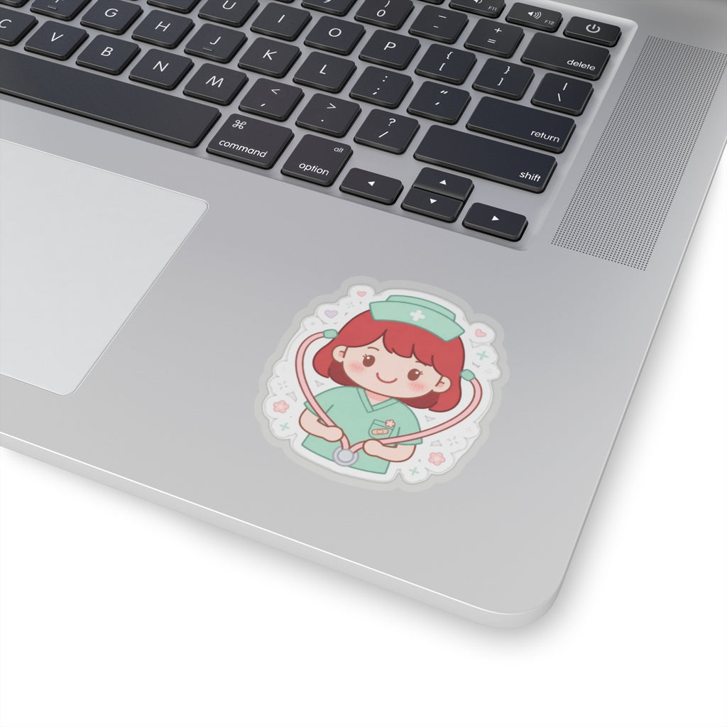 Kawaii Nurse Sticker – Red Hair / Fair Skin