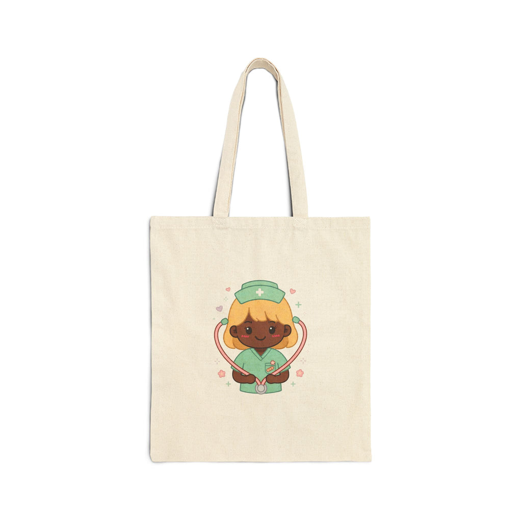 Kawaii Nurse Tote – Blonde Hair / Deep Skin