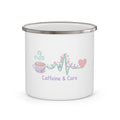 Caffeine & Care Enamel Camping Mug