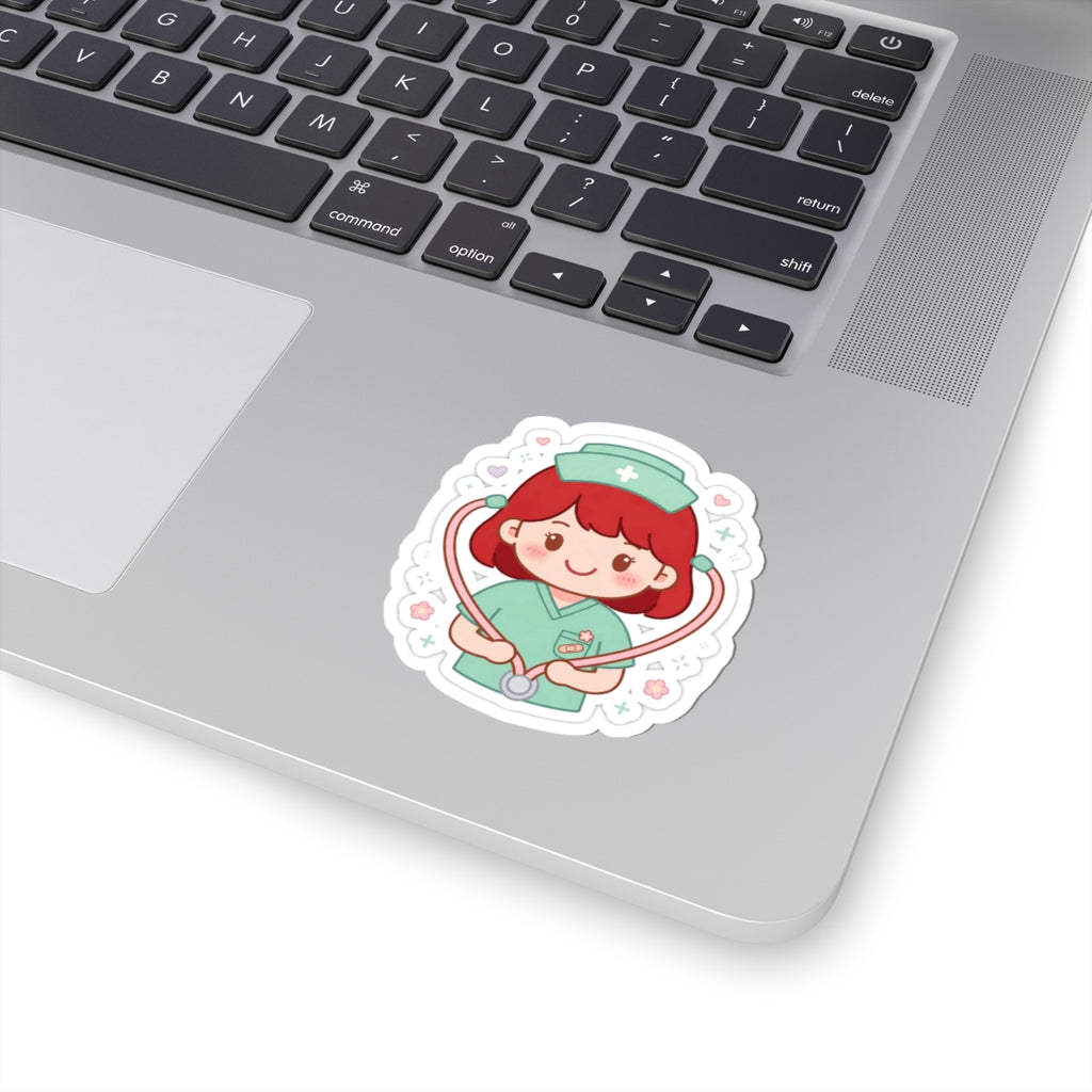 Kawaii Nurse Sticker – Red Hair / Fair Skin