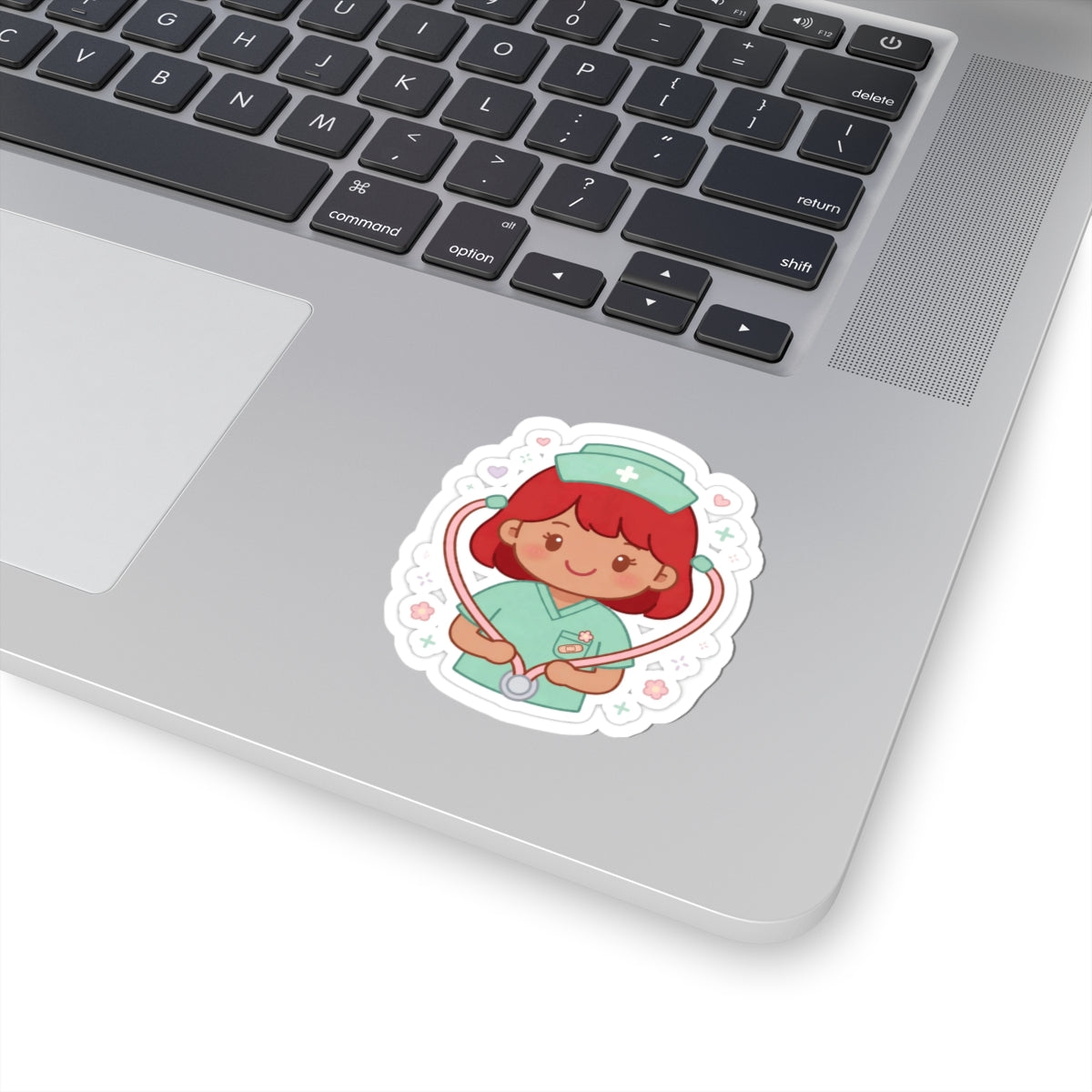 Kawaii Nurse Sticker – Red Hair / Medium Skin