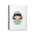 Kawaii Nurse Spiral Notebook – Ruled – Black Hair / Fair Skin