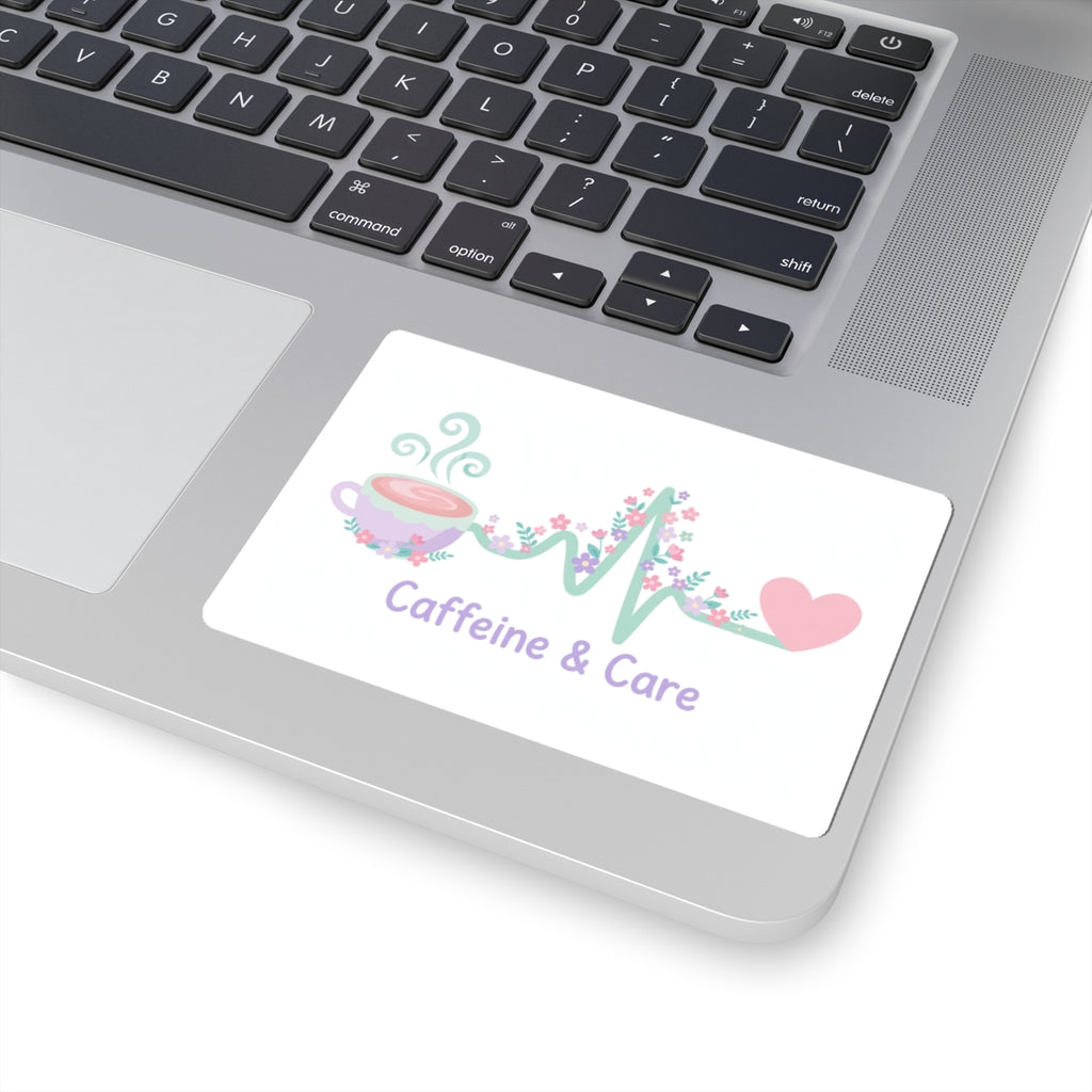 Caffeine & Care Sticker – Brand Mark